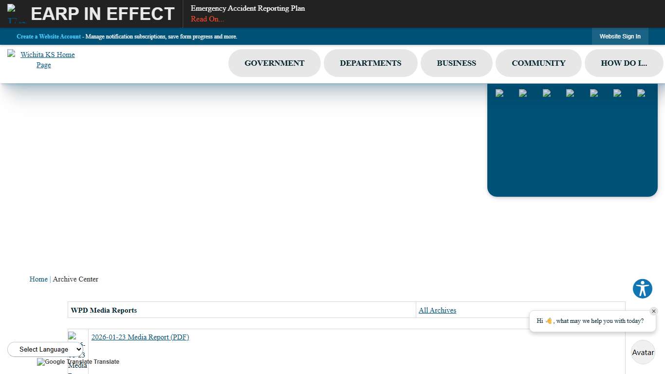 Archive Center • WPD Media Reports